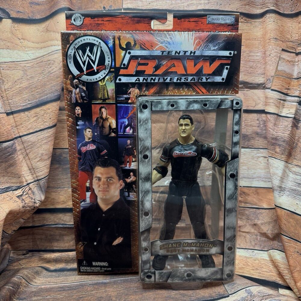 WWE Shane McMahon Wrestling Action Figure Raw Tenth Anniversary Jakks Pacific